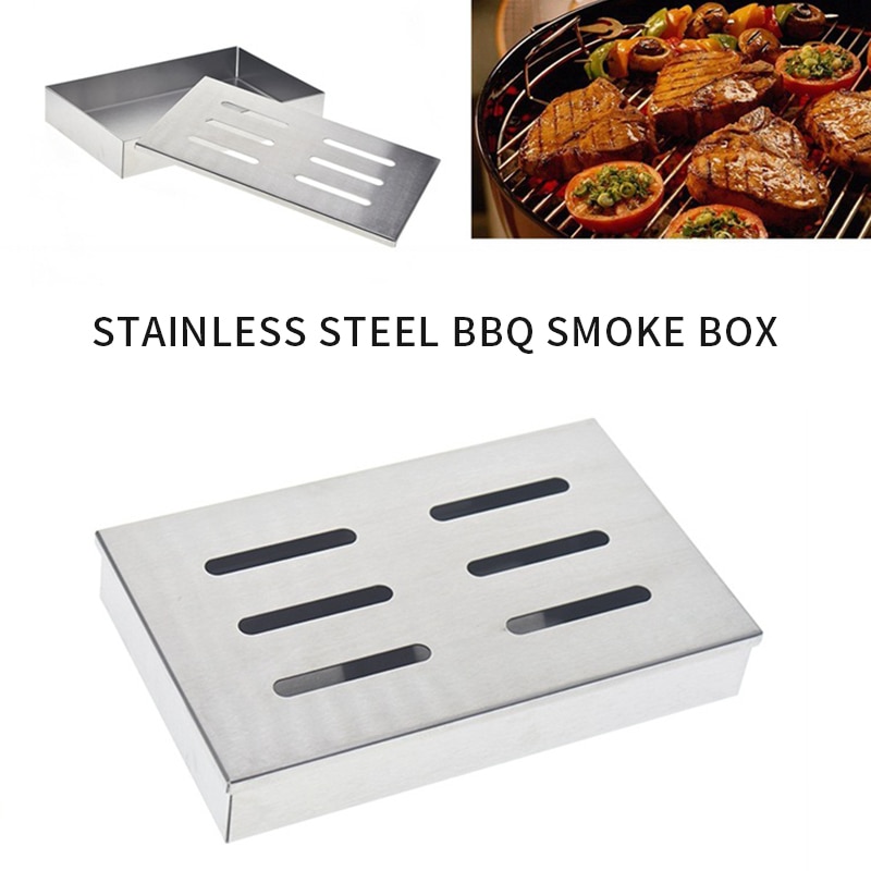 BBQ Grill Zubehör Stahl Kalt Rauch Generator Grill Grill Raucher Kasten Kleine Holz Chips Raucher Fleck Fleisch Fisch draussen BBQ