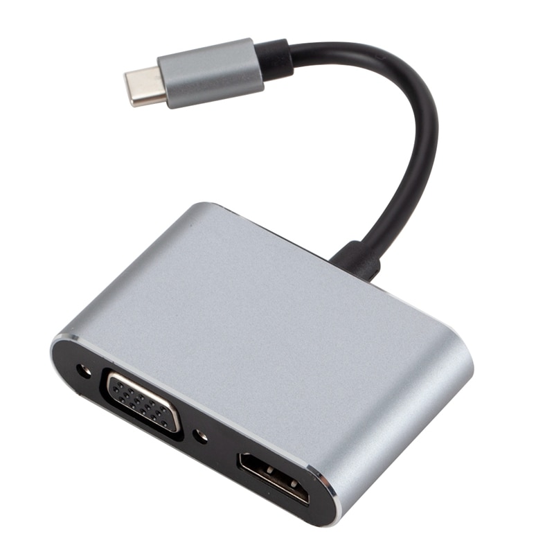 Usb C Zu Hdmi 4K Vga Adapter Usb 3,1 Typ C Usb-C Zu Vga Hdmi Video Konverter Adapter Für Neue Profi/Chromebook Pix