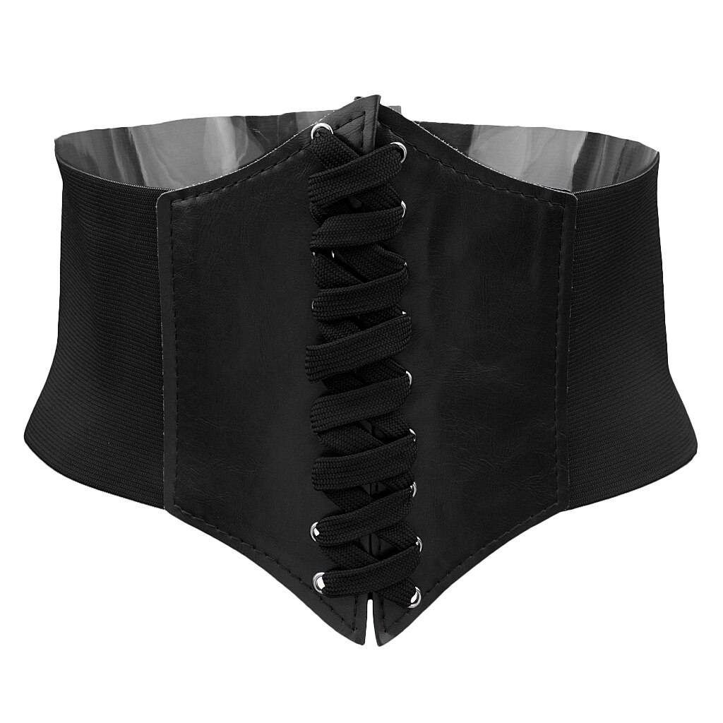 Elastischen Breiten Band für Damen-dehnbar Gebunden Waspie Korsett Taille Gürtel Kleid Bis