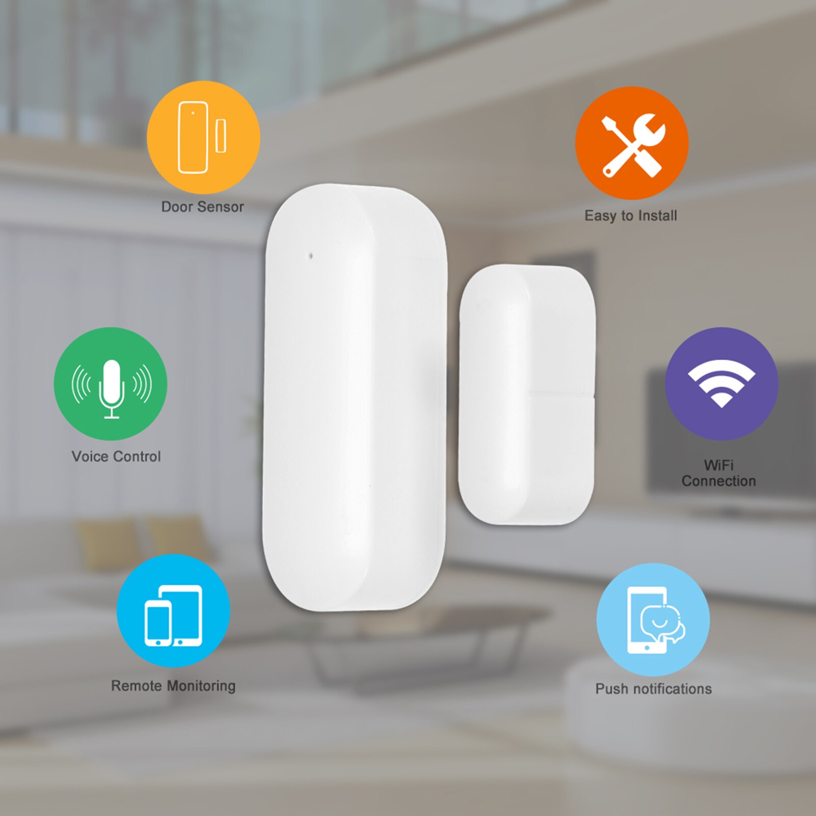Tür Fenster Sensor WiFi Clever Tür Einbruch Detektor Heimat Sicherheit Alarm Arbeitet mit alexa Google assistent IFTTT oder Rokid
