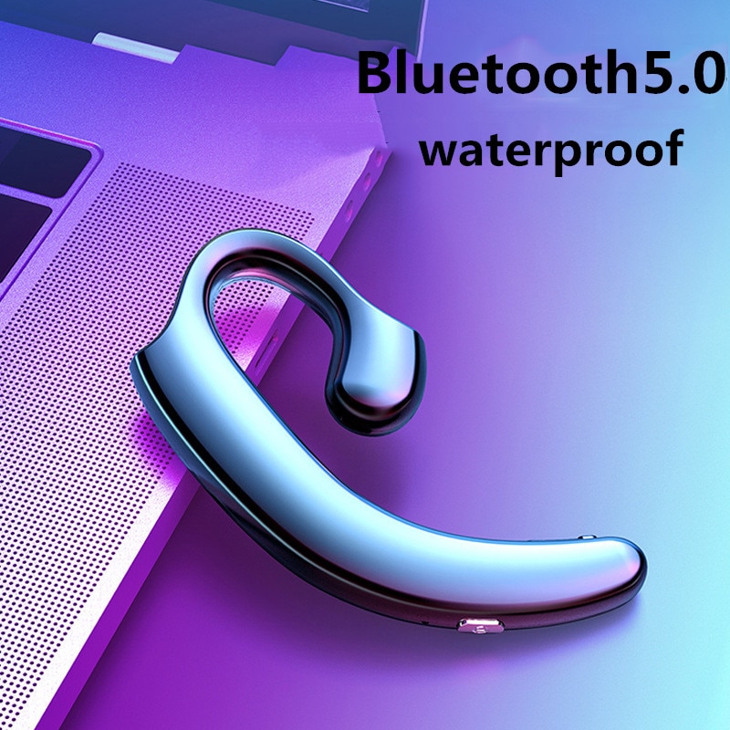Drahtlose Bluetooth 5,0 Kopfhörer Einzigen Ohr Lärm die Ermäßigung Headset Sport Lauf OhrbüGel Hörer Wasserdichte Kopfhörer für Telefon