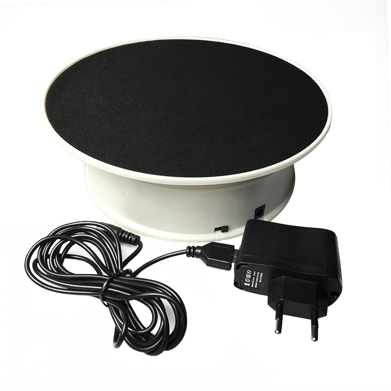 20cm 360 Grad Elektrische Drehteller Anzeige Stand für Fotografie Max zuletzt 1,5Kg Video schießen requisiten Plattenspieler Batterie