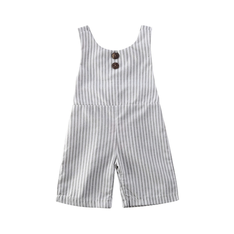 Kinder Baby Mädchen Sommer Lätzchen Hose Streifen drucken ärmellos Kleinkind Overall Overall Kleinkind Kleidung Sunsuit 1-6Y