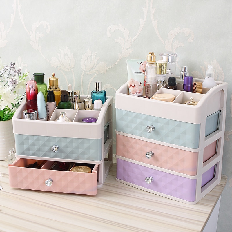Kunststoff Schublade machen-hoch Veranstalter Kosmetik Schönheit Kasten Nagel Schreibtisch Lagerung fallen Pinsel Lippenstift Nagellack Container Schlecht Artikel
