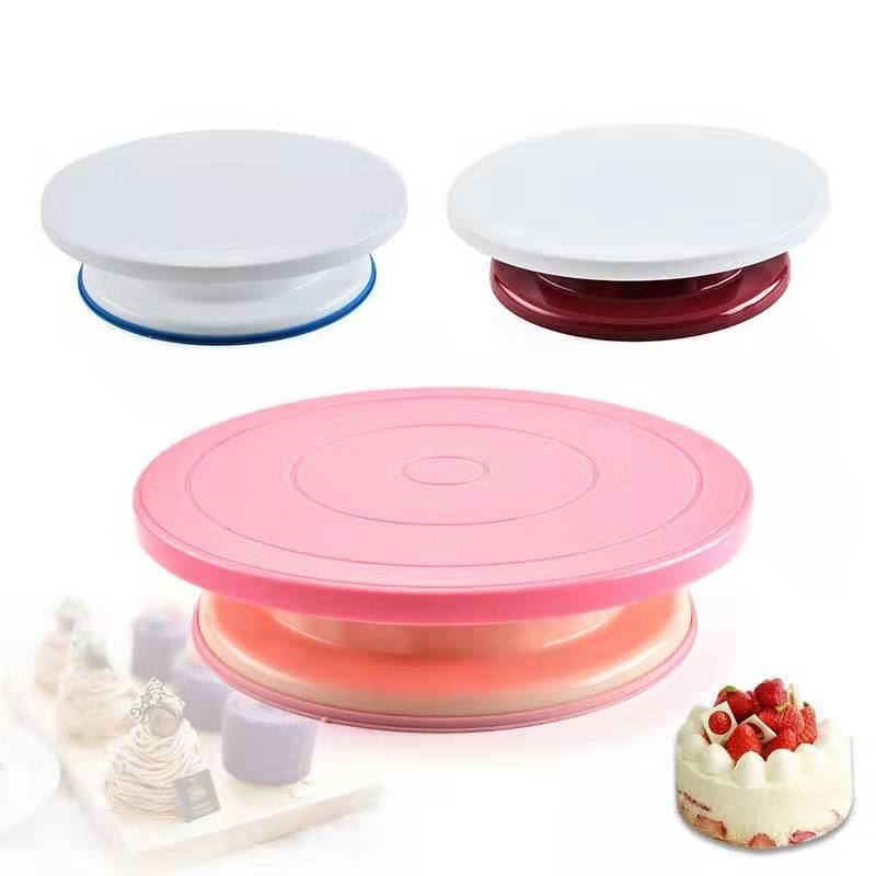 Anti-Unterhose Gummi Basis Rotierenden Kunststoff Kuchen Dekorieren Plattenspieler umlaufend-Kuchen Stehen Kuchen Drehtisch 1 pc