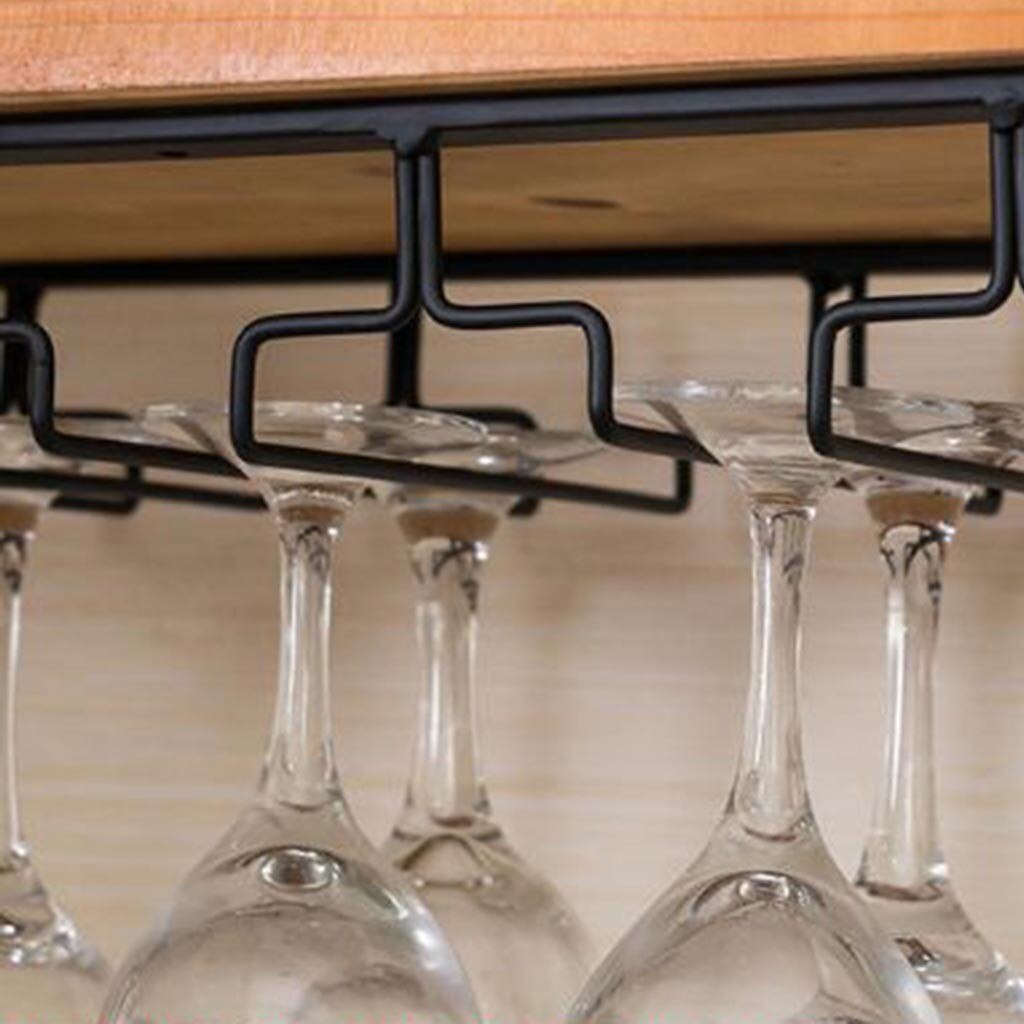 Unter Schrank Gläsern Wein Glas Halfter Metall Organizer für Bar Küche Schwarz Wein Glas Halfter
