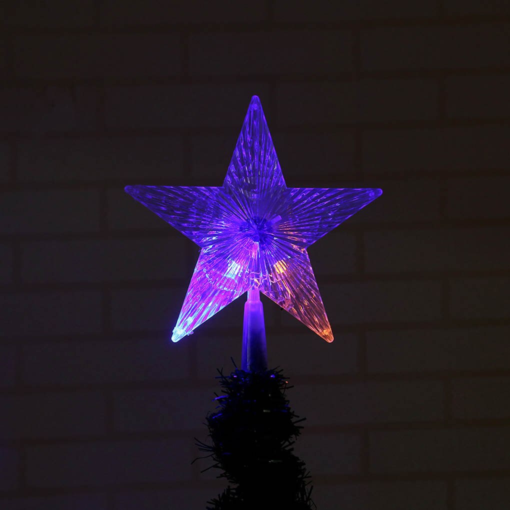 1Stck Farbwechsel Weihnachten Weihnachten Baum Deckel Stern glänzend Rotierenden Licht Party LED Lampe Dekoration Hause DIY Zubehör