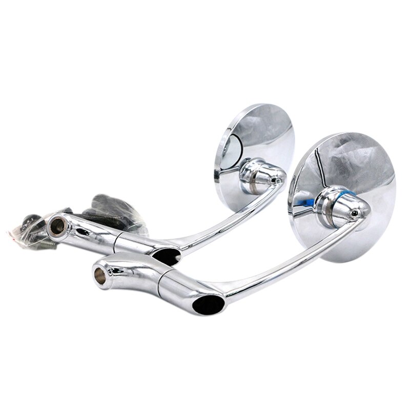 Motorrad Rückspiegel Seite Spiegel mit 8/10Mm Schrauben Universal- Runde retro Geändert Motorrad Cafe Rennfahrer Rückansicht Spiegel