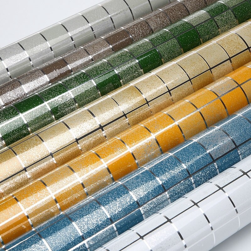 Öldicht Wasserdicht selbst-adhensive Küche Wärme Beständig Kochfeld Zauberstab Aufkleber Gitter Aluminium Folie Öl Spritzer Zauberstab Aufkleber