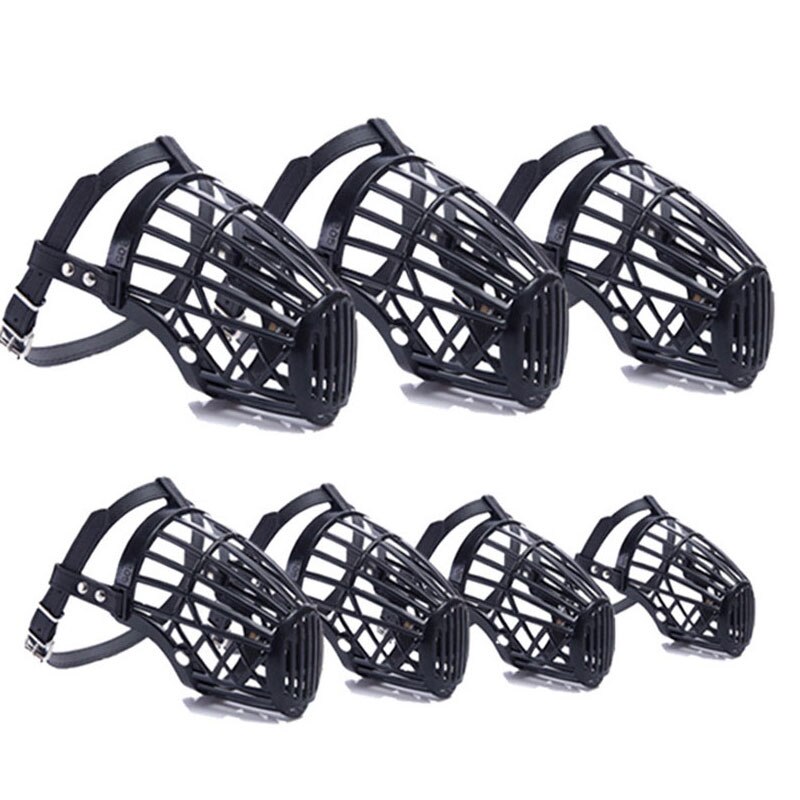 7 größen Haustier Maulkörbe Hund Abdeckung für Welpen und Mittel Hund Anti-beißen Anpassung PU Riemen Maske Anti-biss Kauen Maulkörbe Heißer