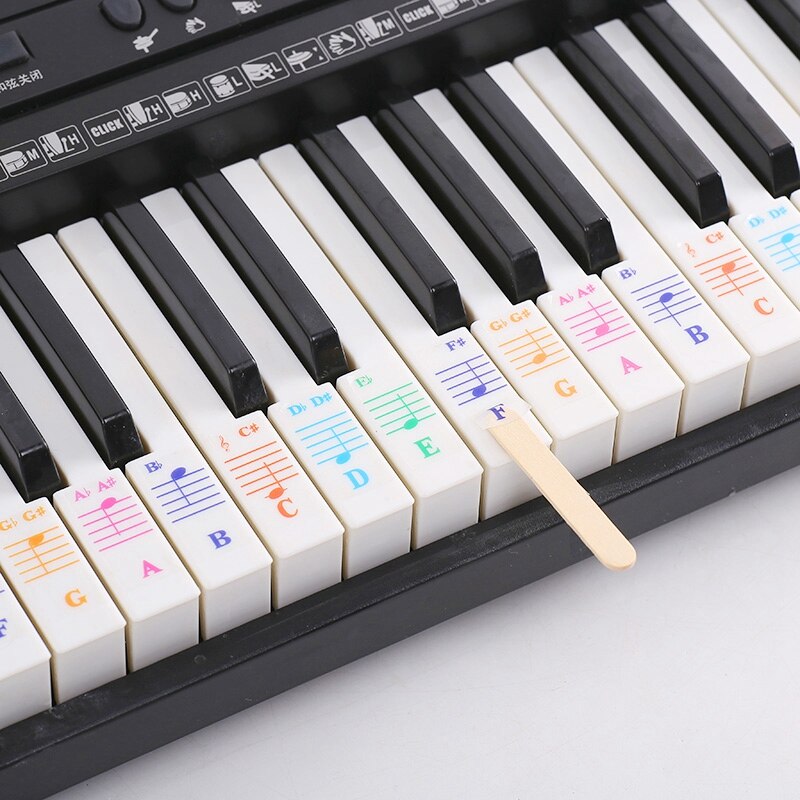 Klavier Aufkleber transparent Klavier Tastatur Aufkleber 49/54/61/88 Schlüssel Elektronische Tastatur 88 Tasten Klavier stechen Hinweis Aufkleber für Klavier K