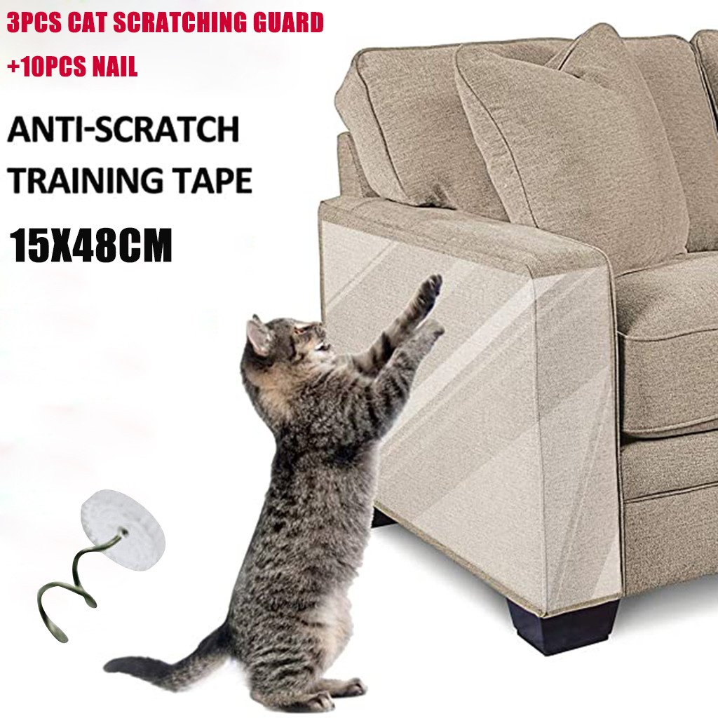 3Stck Haustier Katze kratzen Abschreckung Band Doppel Anti-kratzen Band Katze Couch Protektoren Möbel kratzen Wachen Sofa Schutz Pads