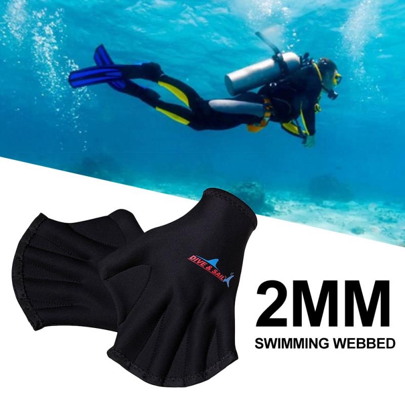 Neopren Schwarz Tauchen Handschuhe Schwimmen Handschuhe Flossen Schwimmhäuten tauchen Handschuh Tauchen Ausrügestochen Schwimmen Zubehör Volle Finger Handschuhe Neue