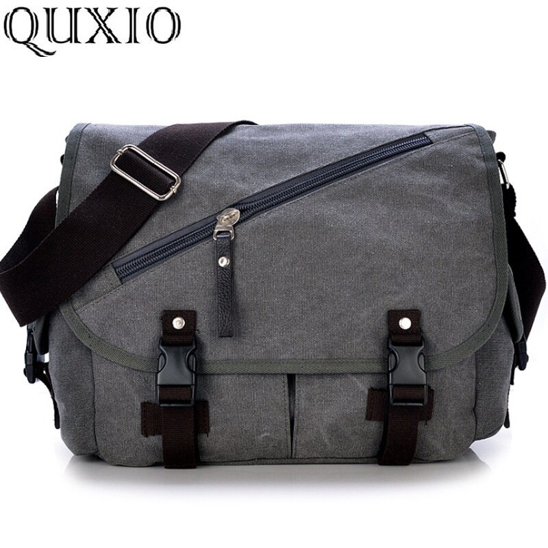 männer Leinwand Tasche Große Kapazität Multifunktions Reise Umhängetasche Männlichen Schulter Tasche lässig retro Schwarz Grau Männer Tasche HJ079