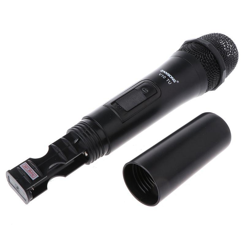 BEESCLOVER UHF USB 3,5mm 6,35mm Drahtlose Mikrofon Megaphon Handheld Mikrofon mit Empfänger für Karaoke Rede Lautsprecher r60