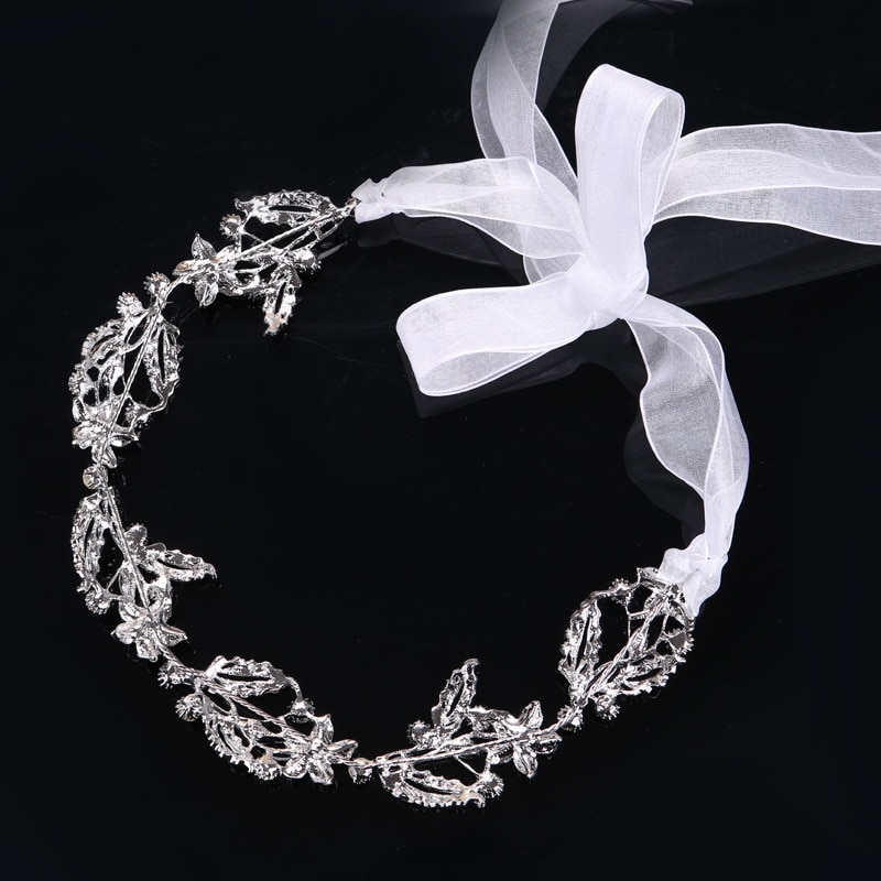 Saphir Braut Hochzeit Zubehör Kristallen Stirnband Strand Hochzeit Schleier Land Stil Perlen Brautschleier