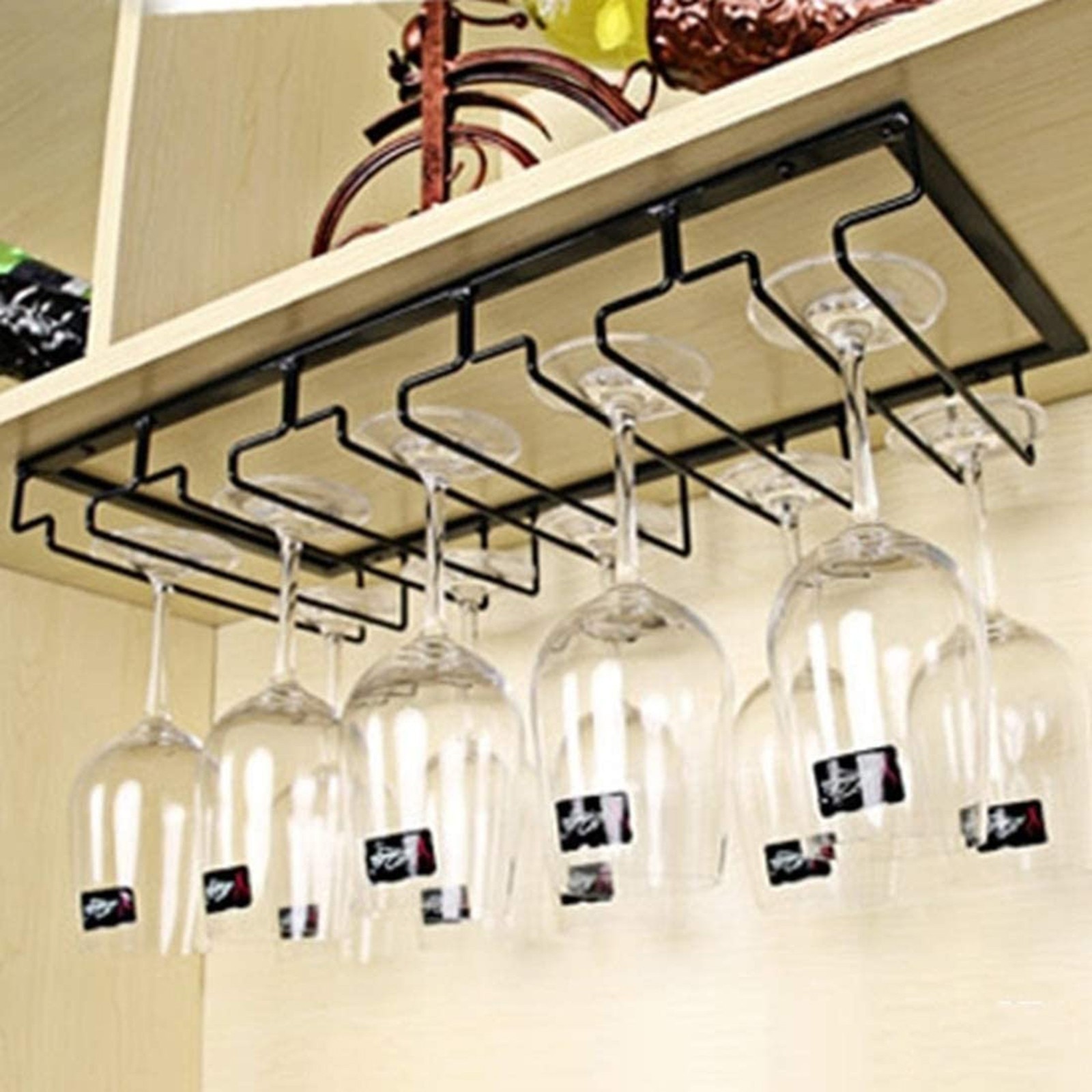 Hängen Stecker-in Wein Glas Gestell Hängen Wein Tasse Halfter Bar Becher Gläsern Lagerung Gestelle Regal Aufhänger Eisen Küche veranstalter