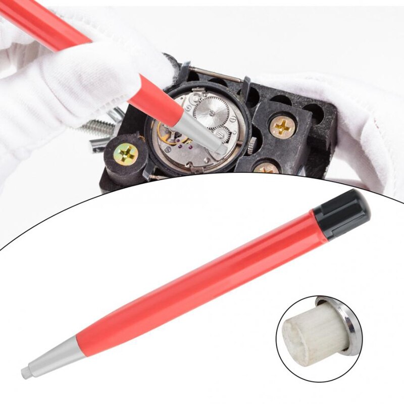 Uhr Rost Entfernung Pinsel Stift Glas Faser/Durcheinander/Stahl Sauber kratzen Polieren Werkzeug Uhr Teile Reparatur Werkzeug