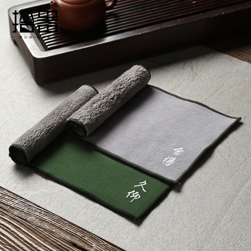 Stickerei Chinesischen saugfähigen Tee handtücher Tee tuch tischdecke hoch-Ende-Tee topf handtuch Zen Kung Fu Tee-einstellen zubehör handtuch Tee ce
