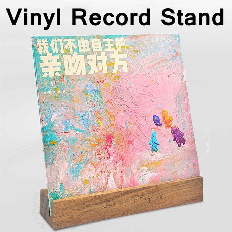 Solide Holz Schallplatte Anzeige Standhaft Stabile Phonographen LP Halfter für Vinyl Plattenspieler Zubehör Plattenspieler