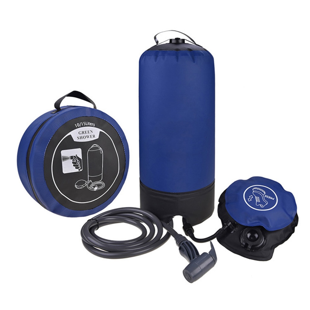 11L Pvc draussen Aufblasbare Dusche Druck Dusche Wasser Tasche Tragbare Lager Dusche Leichte Reisetasche PVC Wasser Lagerung