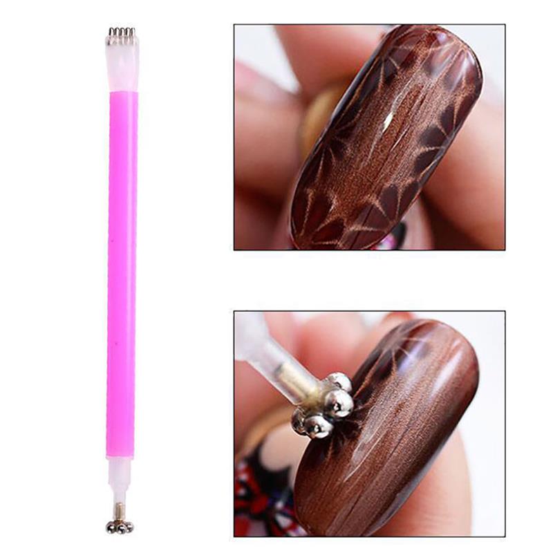 Kapmore Nagel Magnet Stift Doppel Kopf Blume Nagel Magnetische Stift Nagel Magnet Werkzeug Nagel Pinsel DIY Manikübetreffend Werkzeuge