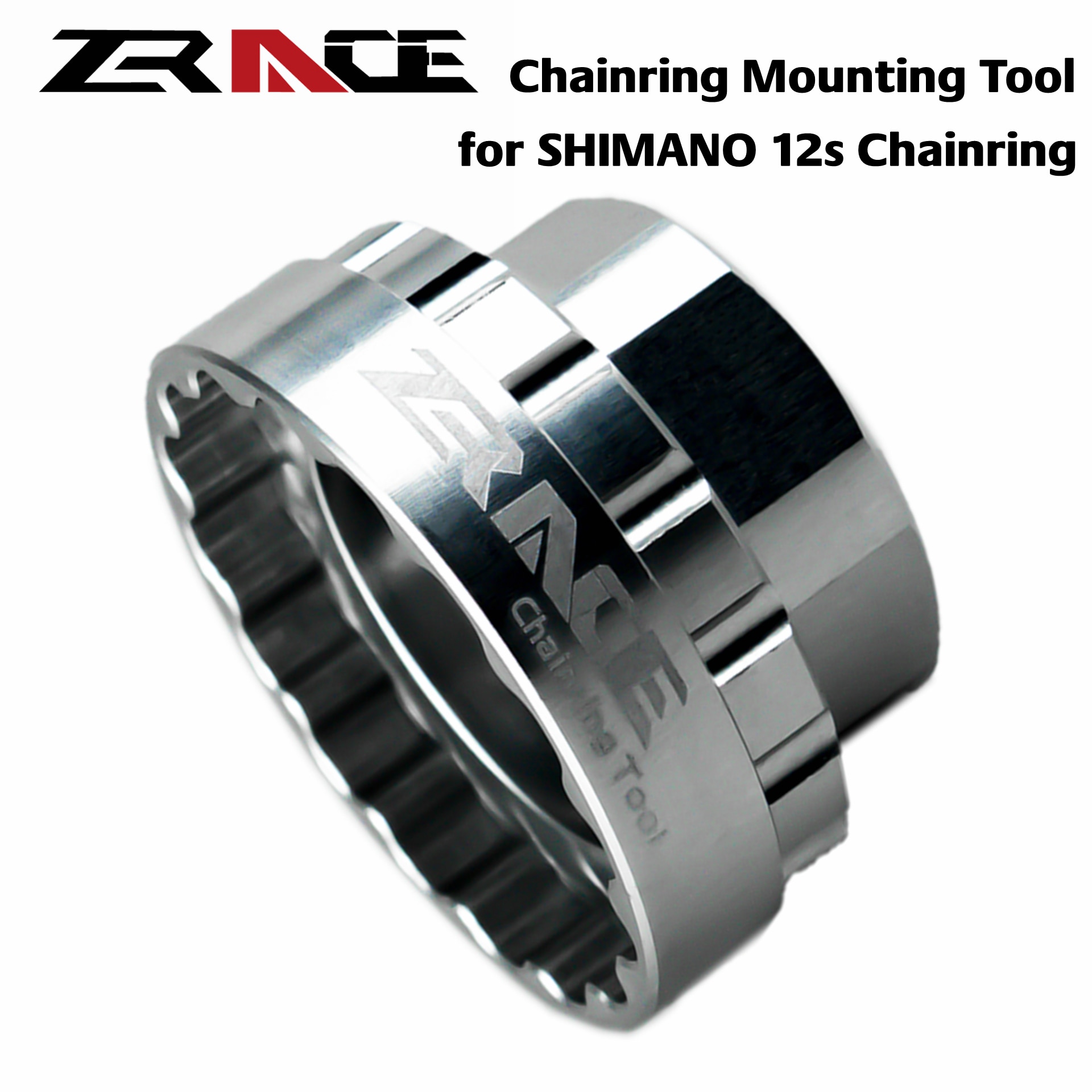 ZRACE Shimano 12s Kettenblätter Montage Werkzeug für SM-CRM95 / SM-CRM85 / SM-CRM75, TL-FC41 / FC41, Direkte montieren Reparatur Werkzeug Kurbel