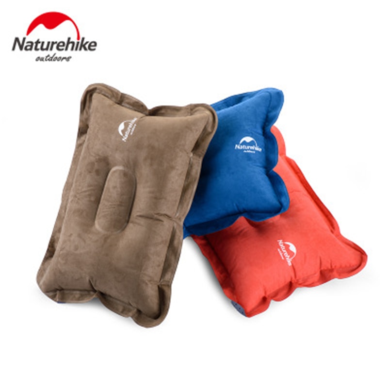 Naturehike Aufblasbare Luft Kissen Tragbare Reise draussen Wandern Auto Reisen Rucksack Kopfstütze Salon Brechen Wildleder Camping Kissen