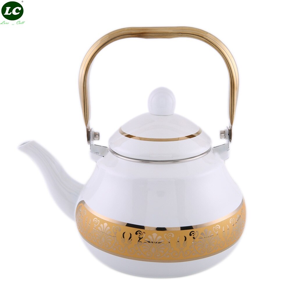 Emaille Wasserkocher Topf Birne-förmigen Topf Herde Universal- Blume Wasser Wasserkocher Krug Emaille Milch Krug