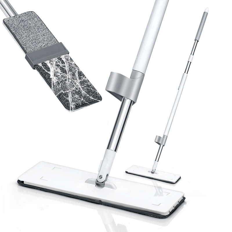 Mikrofaser Mopp Boden Reinigung System Hartholz Boden Mopp mit 2 Waschbar Pads Perfekte Reiniger für Hartholz, laminat & Fliesen Boden