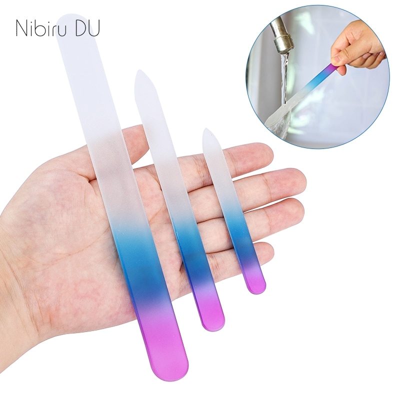 3 Teile/los Professionelle Nano Glas Nagel Datei Schleifen Puffer Block Nailfile Gel Nagel Dateien Schleifen Polieren Manikübetreffend Werkzeuge