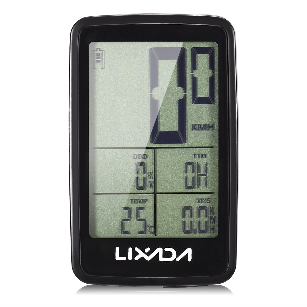 Lixada Fahrrad Computer Fahrrad USB Aufladbare Drahtlose Fahrrad Radfahren Computer Fahrrad Fahrrad Lcd-Computer-geschwindigkeitsmesser-grüNe Fahrrad Computer
