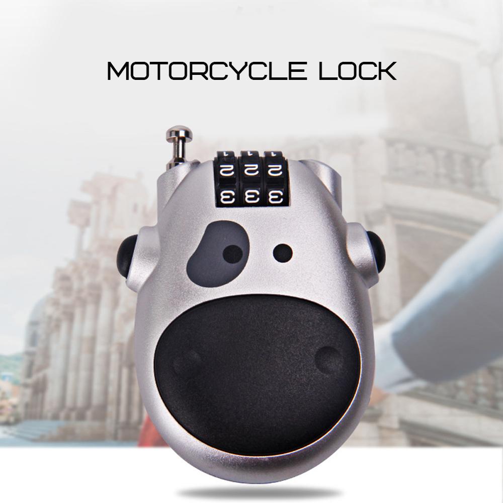 Universal- Motorrad Helm Passwort Sperren Teleskop Draht Seil Stahl Kabel Code sperren Koffer Auto Schlitten Helm Passwort sperren