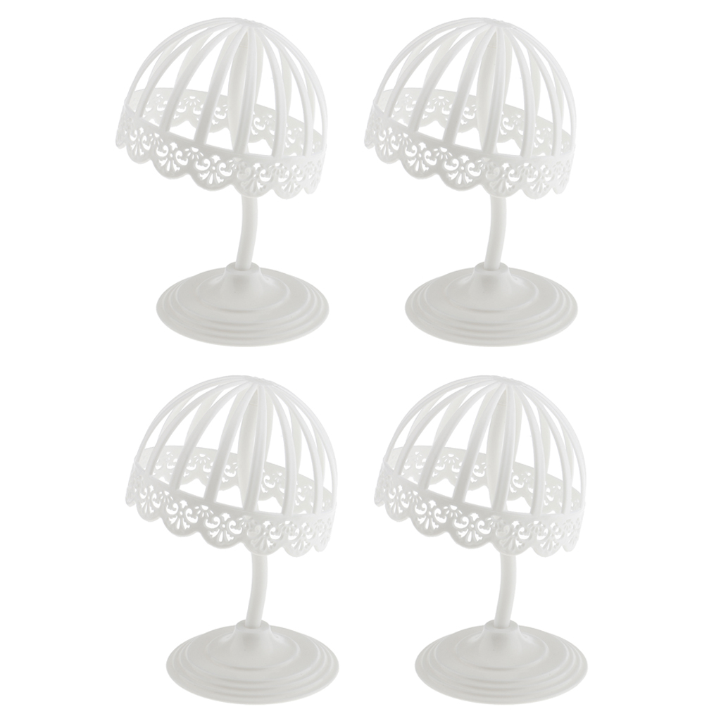 4 stücke Kunststoff Baby Hütte Kappe Lagerung Anzeige Halfter Perücken Gestell Regal Stehen 45cm