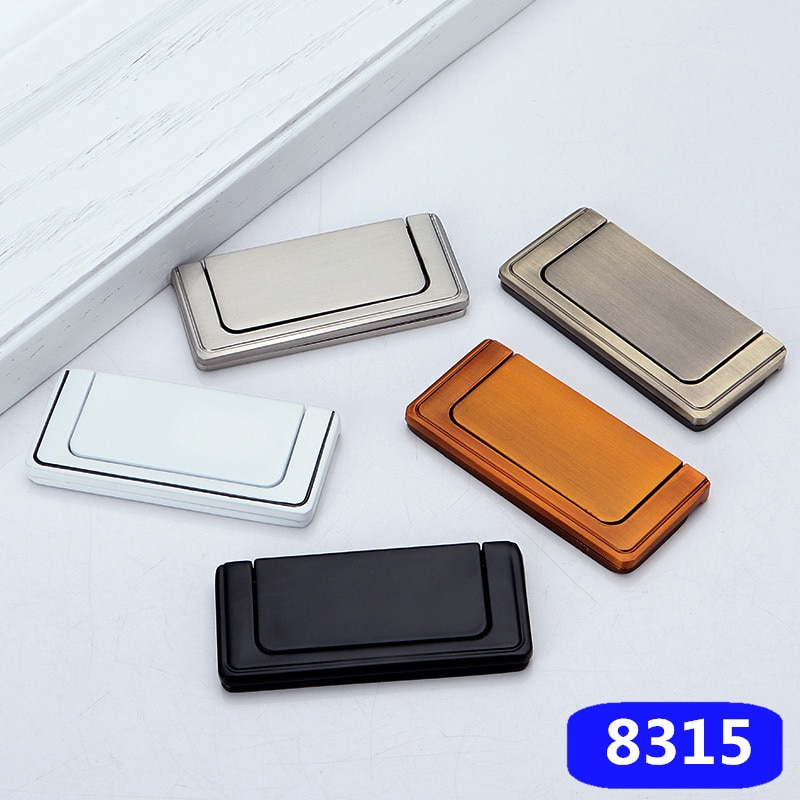 Kein Stanzen Zink-legierung Moderne Versteckte Knöpfe Küche Schrank Schrank Tür Schublade Griffe Schrank Versteckte Zieht 32mm/64mm