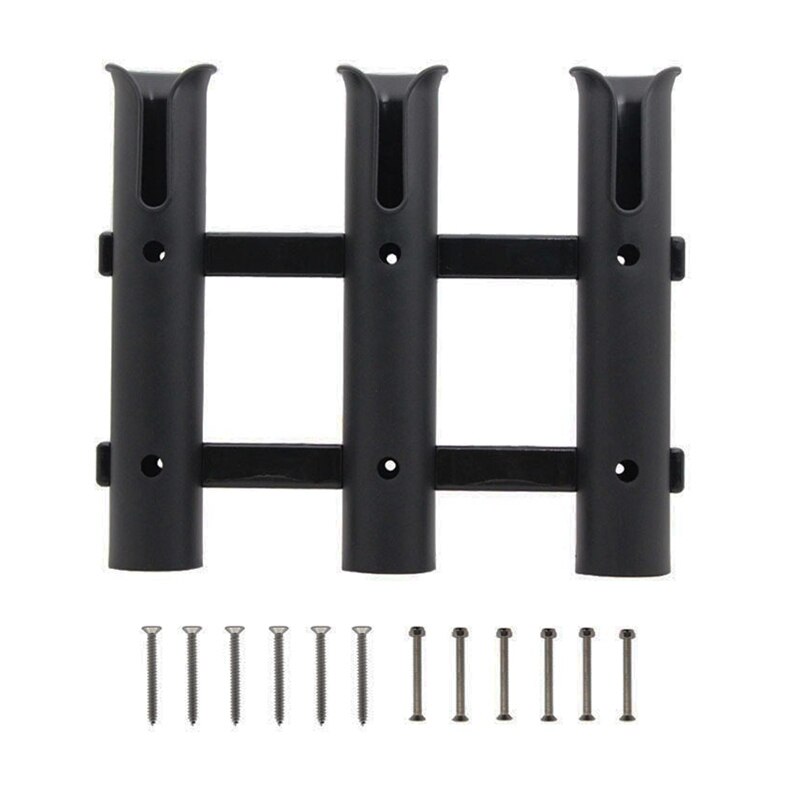 Angelrute Halfter Halterung Rohr 3 Stange Gestell Angelrute für Kajak Garage Lagerung oder Lkw mit Schrauben Seite Montieren