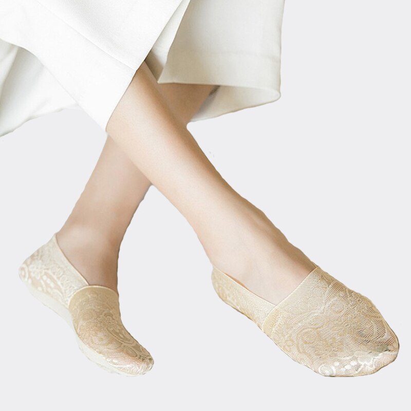 1 paar Sommer Frauen Silikon nicht-Unterhose Spitze Dünne Sport Stiefel Socken unsichtbare Socken Frühjahr Weibliche Weiche Atmungs Yoga socken
