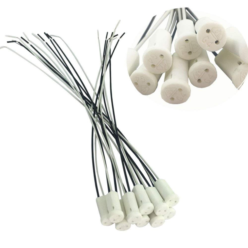 10 teile/los G4 Lampe Basis Lampe Halfter Keramik Stecker Buchse mit Kabel für G4 LED Halogen Lampe Licht