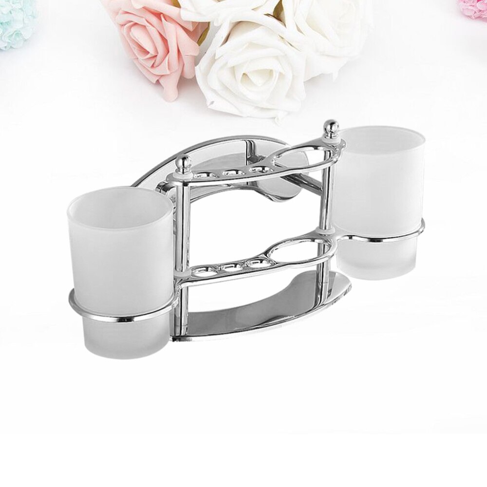1Pc Zahnbürste Halfter Edelstahl Zahnbürste schlagen-freies Zahnpasta Stand Organizer für Hotel Heimat