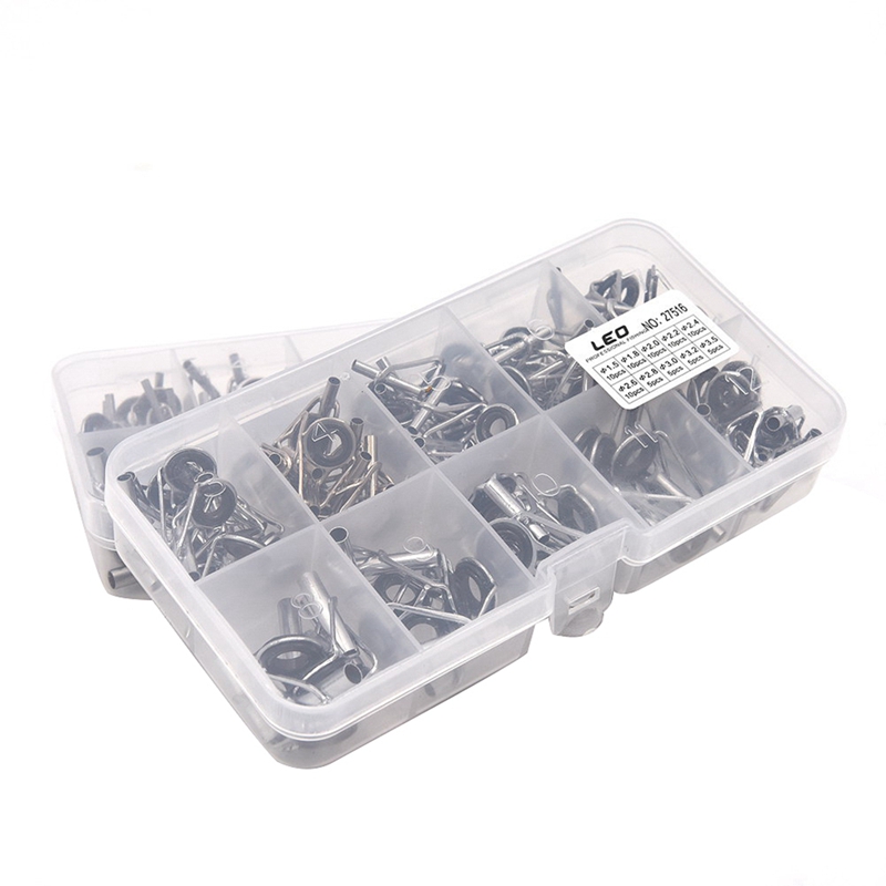 80Stck Diy Auge Ringe Angelrute führen Spitze einstellen Reparatur Bausatz Für Angelruten Edelstahl Rahmen Mit Kasten angelgerät