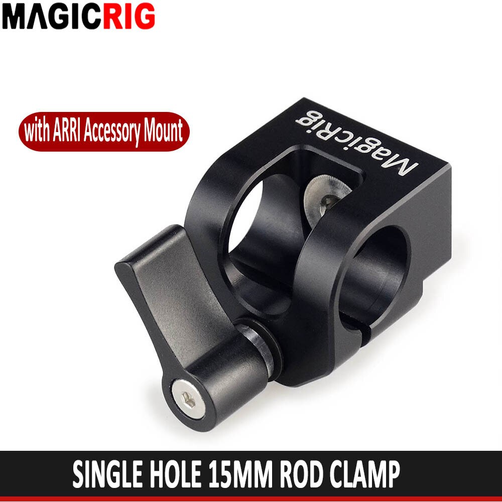 MAGICRIG Einzigen See 15mm Stange Klemme mit ARRI Zubehör Montieren auf Kamera Griff/KäFeige/Platte für Stange verlängerung DSLR Kamera Anlage