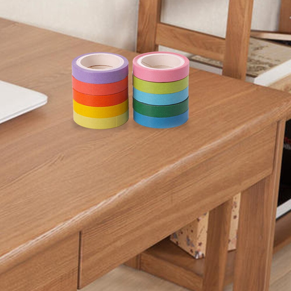 . 11 stücke Regenbogen Süssigkeit farbe papier washi Band einstellen 7,5mm dekoration Maskierung Bänder Tagebuch Album aufkleber Schreibwaren