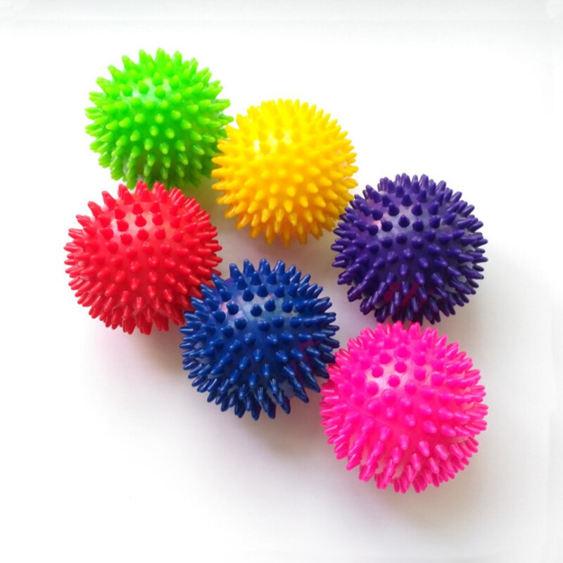 PVC Fitness Massage Ball stachelig Abzug Punkt Sport Fitness Hand Fuß Schmerzen Reflexzonenmassage betonen Linderung Fitnessstudio Ausbildung Yoga Bälle 9CM