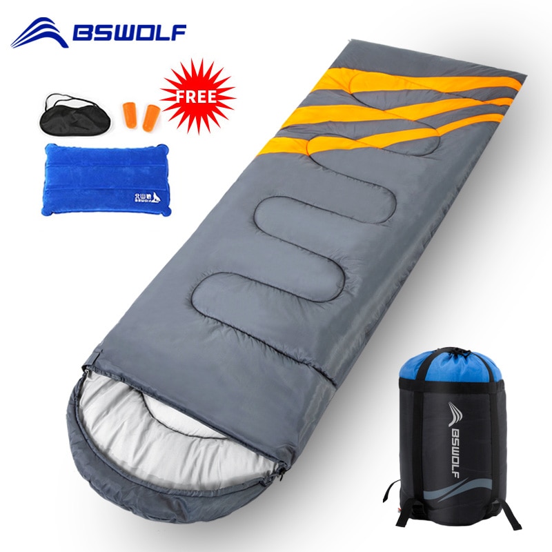 BSWOLF Camping Schlafsack Ultraleicht 4 Saison Tragbare Spleißen Umschlag Rucksack Schlafsack für draussen Reisen Wandern