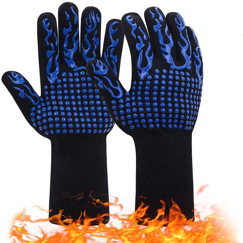 DEYAN Wärme Beständig Handschuhe Grill Handschuhe 1472 ° f BBQ Ofen Handschuhe Für Kochen, Schweißen, Schneiden