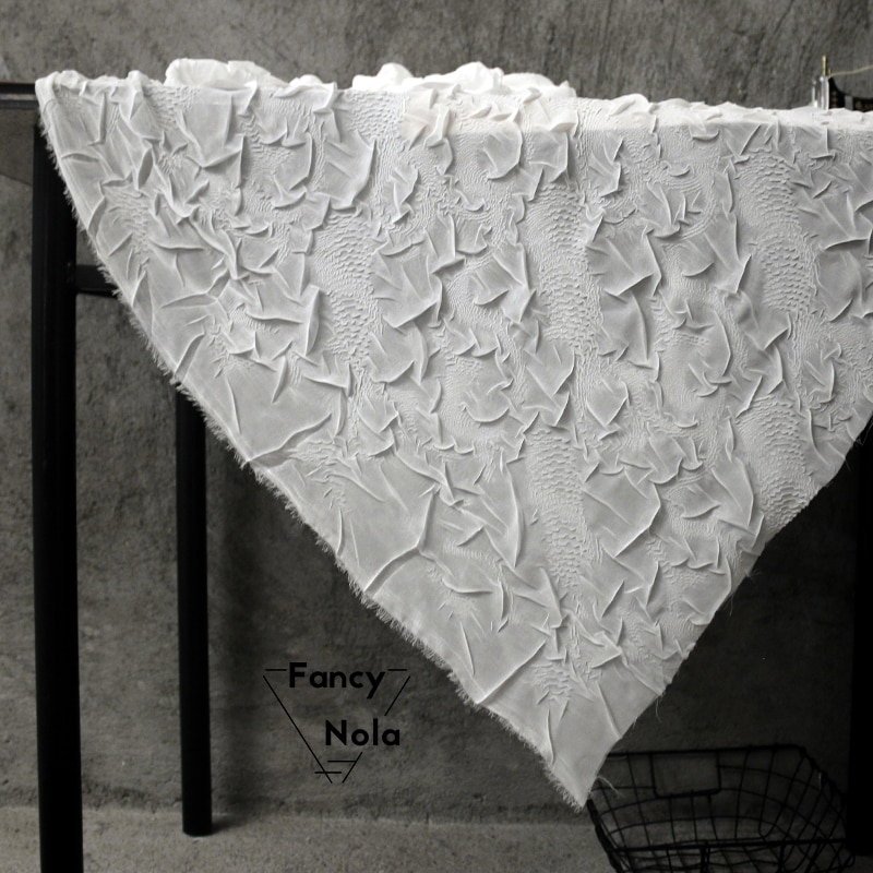 Ausgezeichnete 3D Stereo Goffer Textur Chiffon Plissee stoff DIY Kleid kleidung stoff CG009