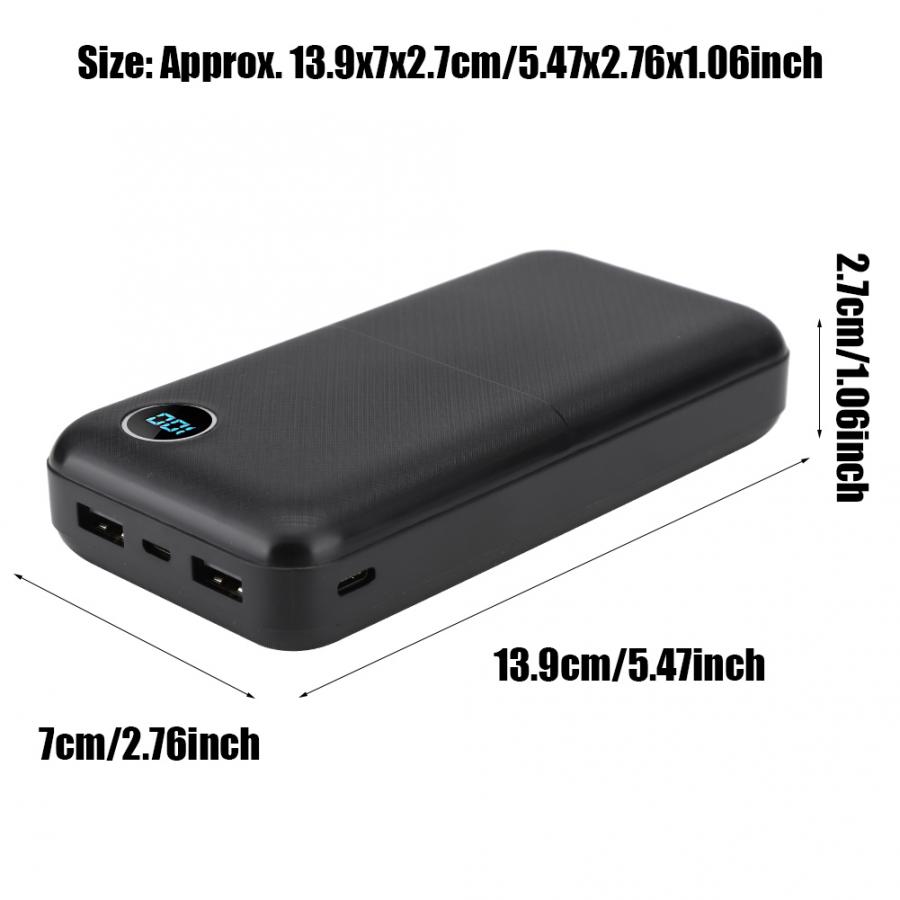 fallen für Energie Bank Tragbare 20000mAh Energie Bank fallen Externe Batterie Kasten Mit Digital Anzeige Bildschirm poetable diy Energie Bank