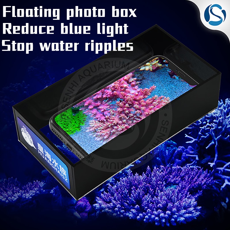 SENHI BIOTECH Riff Panzer Schwimm foto Kasten Reduzieren blau licht zu verhindern welligkeit Kostenloser zwei Filter Wasser-Besteändig welligkeit foto Kasten