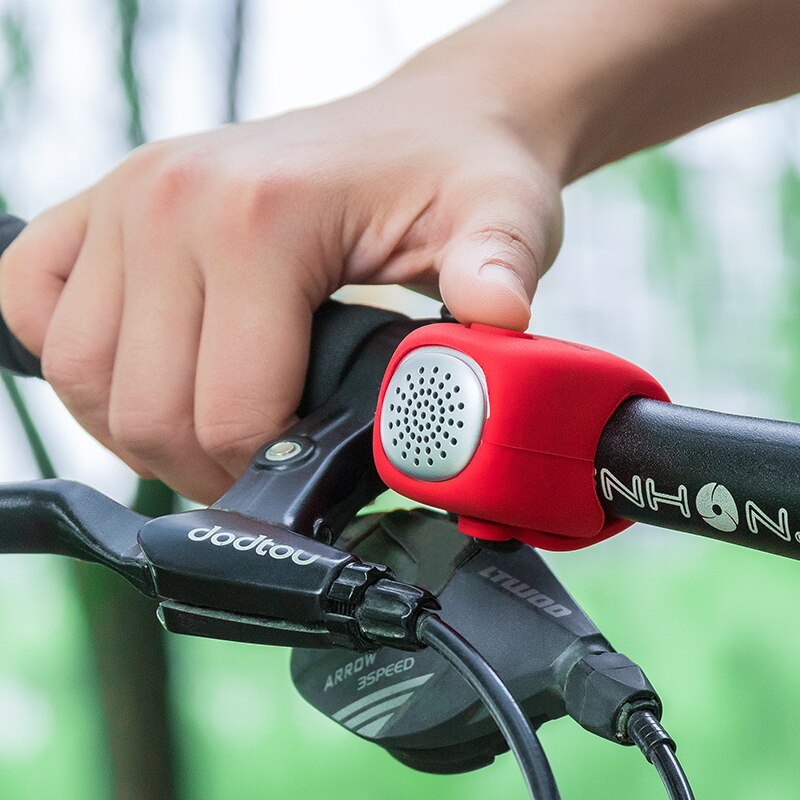 ROCKBROS Fahrrad Glocke 110 DB Elektrische Horn Regendicht Fahrrad Lenker Ring MTB Radfahren Horn Fahrrad Zubehör Klang Fahrrad Glocke
