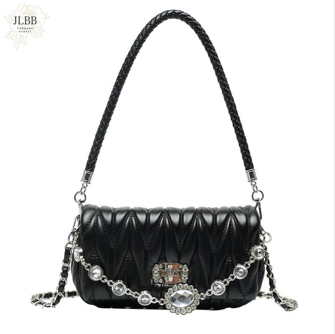 weben Klappe Tasche Frauen Strass Tasche Umhängetasche Handtaschen Bote Tote Tasche Shoudler Taschen Kupplung Landstreicher-tasche